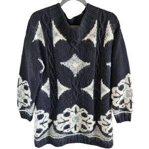 Forenza Woman Size M Oversized Tunic Sweater Wool Mohair Acrylic Blend Chunky